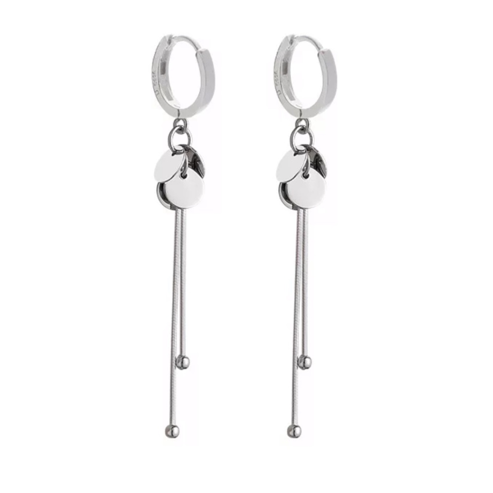 NEW 925 STERLING SILVER ROUND HOOP EARRINGS, NICE EARRINGS, CUTE EARRINGS - Picture 4 of 5